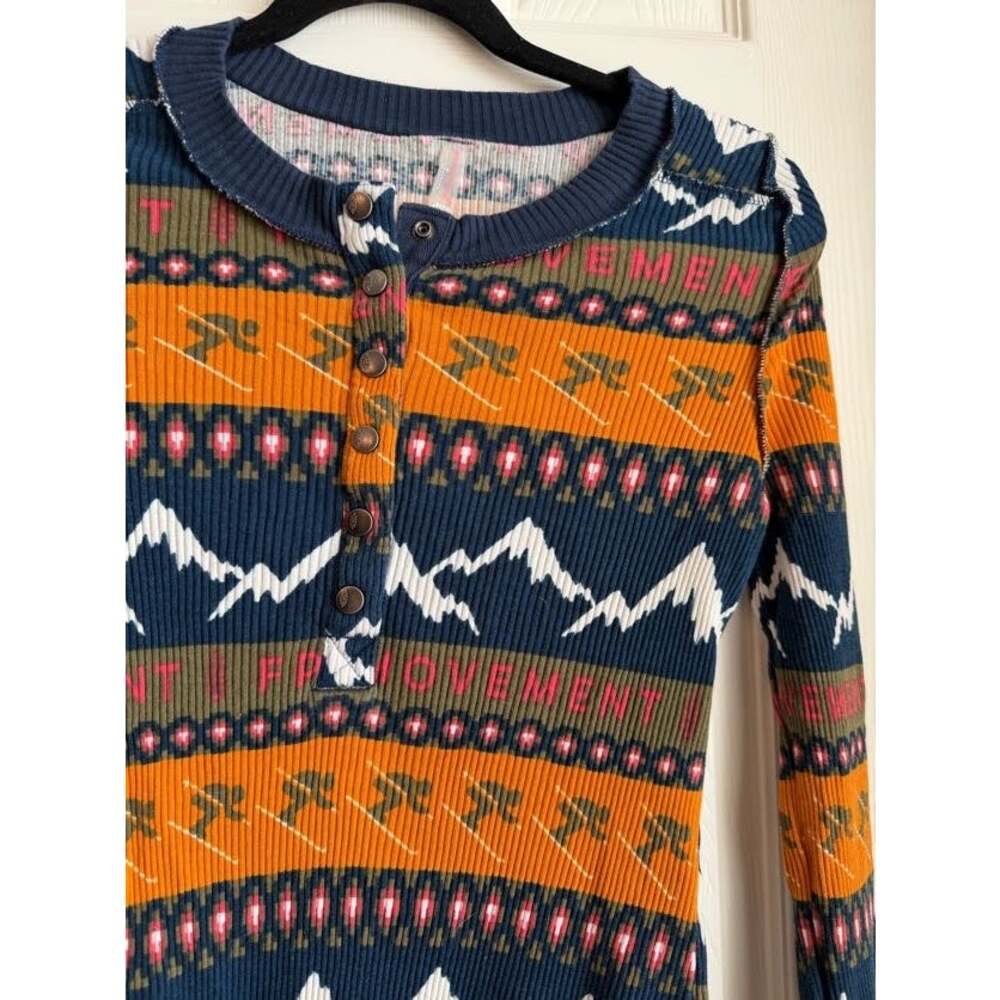 FP Movement Rally Printed Layer Top Navy Multi M - Picture 2 of 4